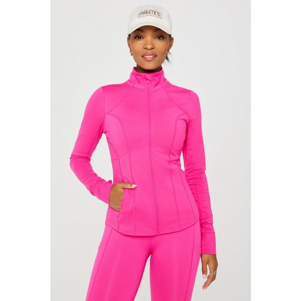New Fabletics Perfect Storm Train Jacket Dragonfruit Women's size S